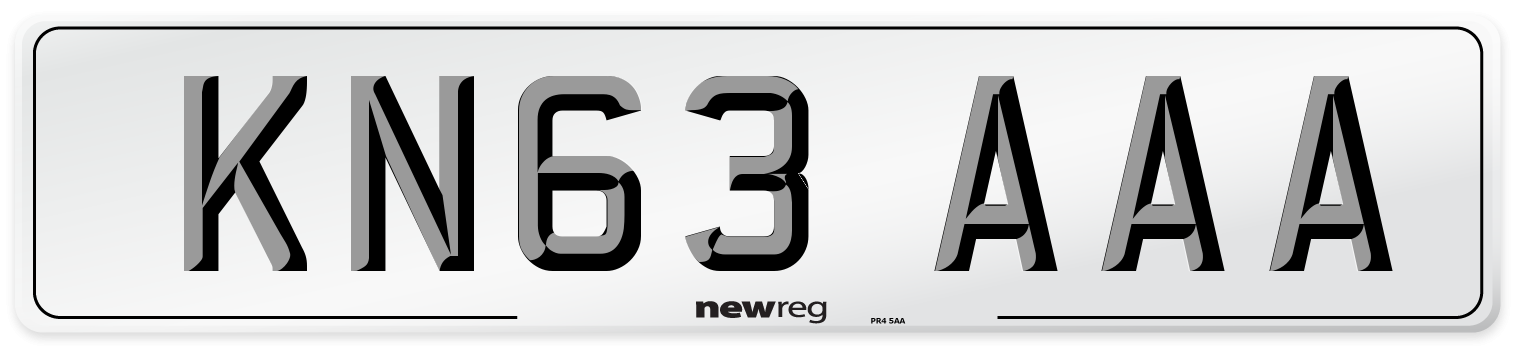 KN63 AAA Number Plate from New Reg